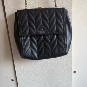 Kate Spade Black Quilted Backpack/Crossbody